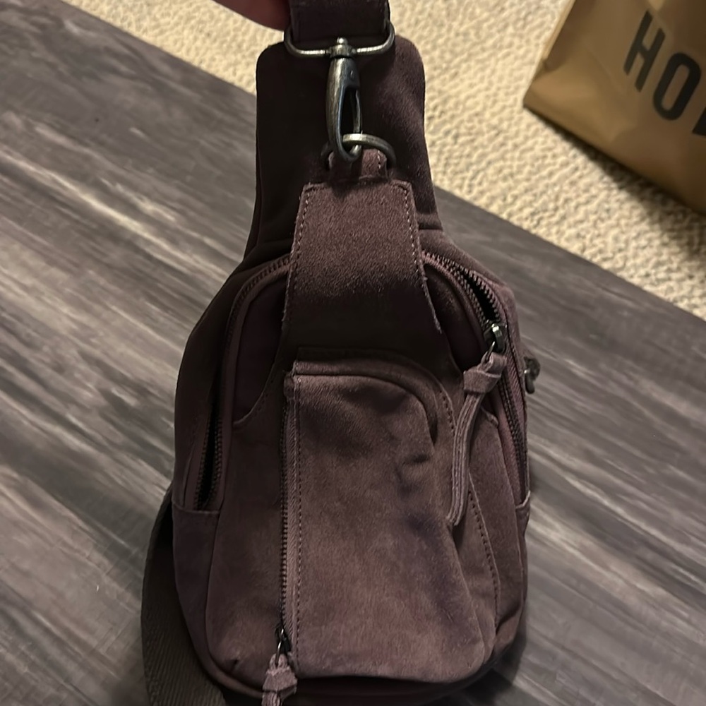 Free People soft leather suede crossbody new